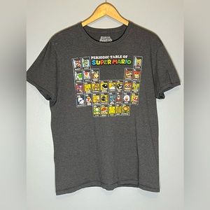 Super Mario Periodic Table Graphic T Shirt Adult Unisex Large